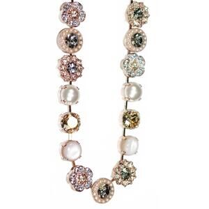 NEW MARIANA women's earl necklace in amber, grey, pearl, clear